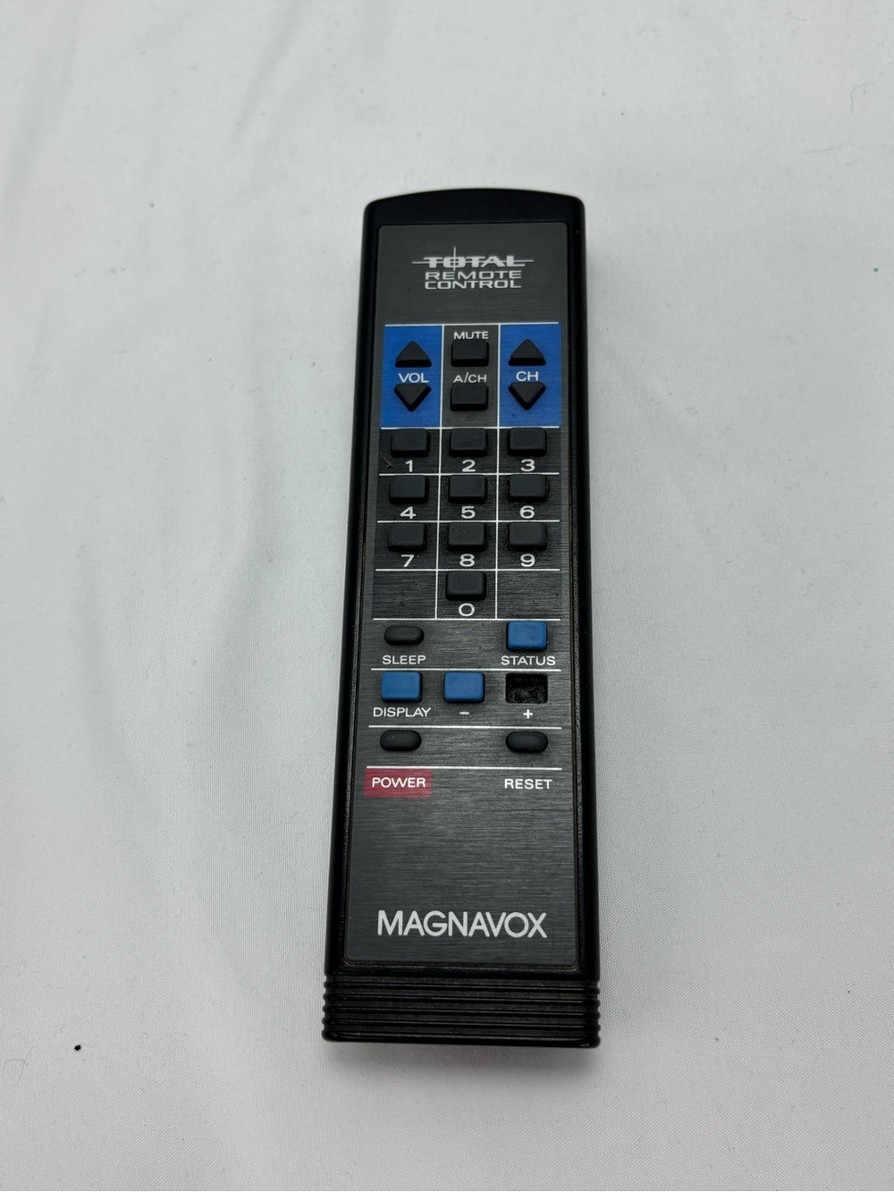 Magnavox Universal Remote Control - Black with Blue Buttons missing button